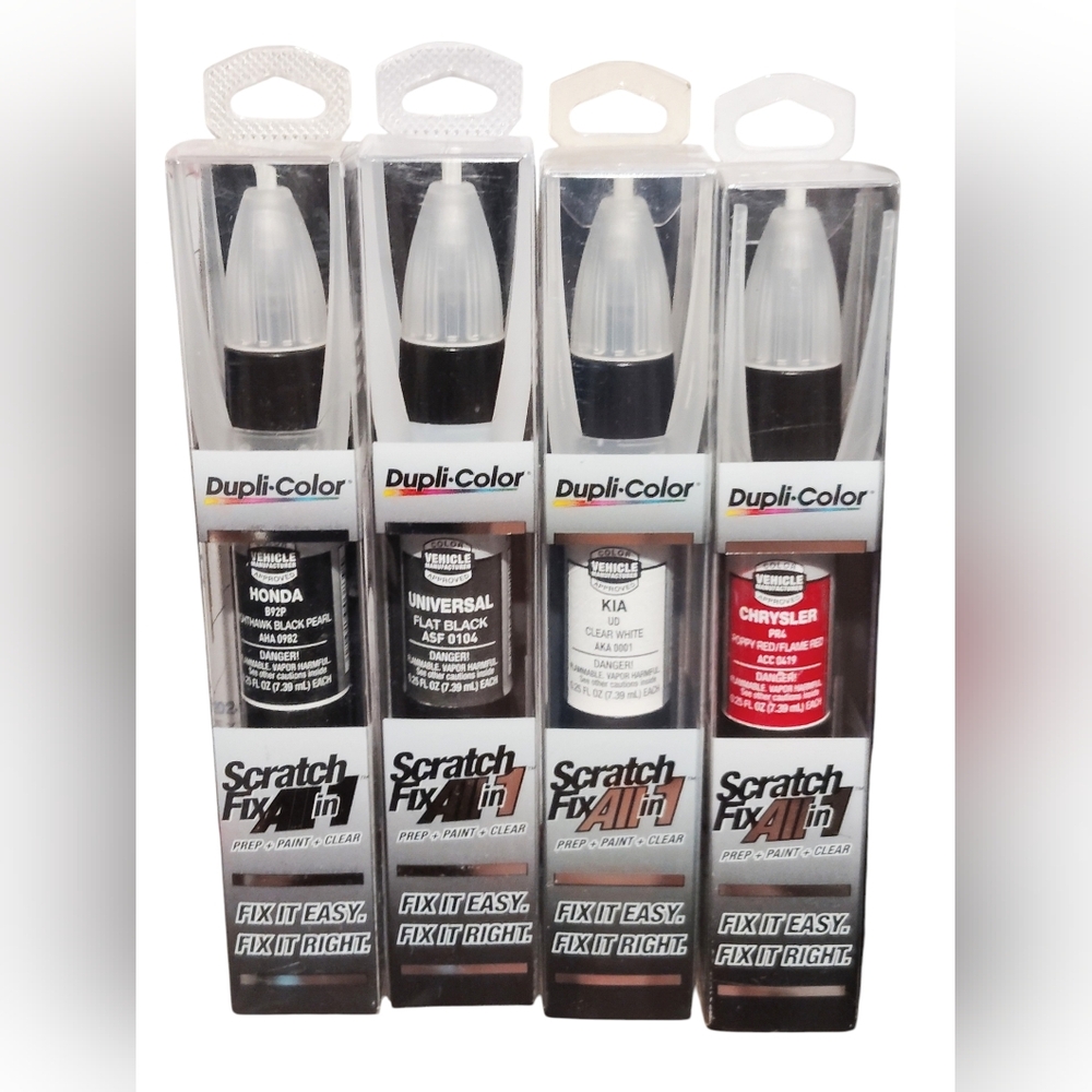 Dupli-color scratch fix all in 1 automotive touch up paint pen. bundle lot